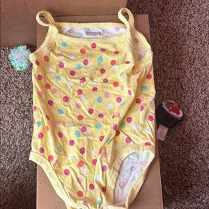 Gymboree Yellow Bodysuit with Colorful Dots